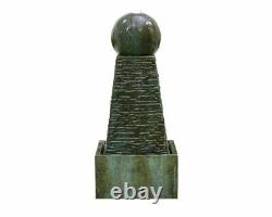 Kelkay Obelisk Falls with lights Water Feature, garden fountain SOLAR POWERED