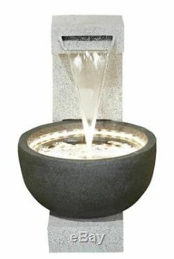 Kelkay Solitary Pour with lights Water Feature Garden, Outdoor Fountain