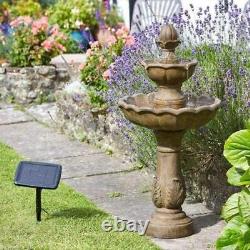 Kingsbury 3 Tier Cascading Solar Water Fountain Smart Garden