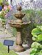 Kingsbury Solar Garden Fountain Water Feature Solarpowered Large Cascade Outdoor