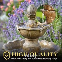 Kingsbury Solar Garden Fountain Water Feature SolarPowered Large Cascade Outdoor