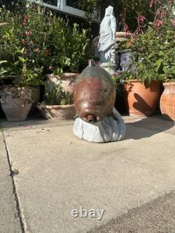 Koi Fish Water Fountain Feature Concrete Garden Ornament