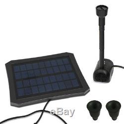 LED Solar Power Fountain Garden Pond Water Feature Pump Kit Panel Submersible