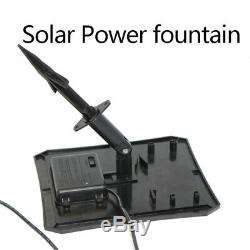 LED Solar Power Fountain Garden Pond Water Feature Pump Kit Panel Submersible