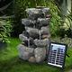 Led Solar Power Garden Fountain Water Feature Cascade Statue W Pump Outdoor Home