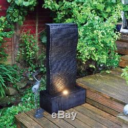 LED WATER FEATURE RIPPLE WALL OUTDOOR GARDEN FOUNTAIN Wido