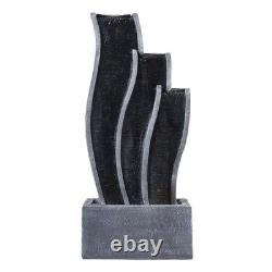 Large 3-Curved Column Garden Waterfall Fountain Statue In/outdoor Water Feature
