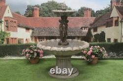 Large 3 Grace Fountain Self Contained Stone Water Feature Garden Ornament