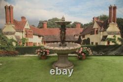 Large 3 Grace Fountain Self Contained Stone Water Feature Garden Ornament
