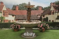 Large 3 Grace Fountain Self Contained Stone Water Feature Garden Ornament
