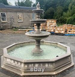 Large Brecon Pool Surround 3 Tiered Edwardian Stone Garden Water Fountain Featur