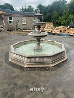 Large Brecon Pool Surround 3 Tiered Edwardian Stone Garden Water Fountain Featur