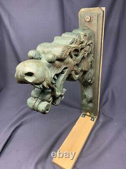 Large Bronze Chinese Dragon, Water feature, Wall Mounted