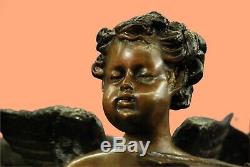 Large Bronze Water Fountain Statue with Angels Garden Sculpture Home Decor Deal