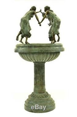Large Bronze Water Fountain Statue with Girls Dancing Garden Sculpture Figurine
