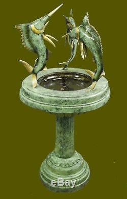 Large Bronze Water Fountain Statue with Marlins Garden Sculpture Home Decoration