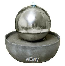 Large Eclipse Stainless Steel Sphere 50cm Water Feature Fountain Garden Outdoor