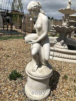 Large Female water jug Girl Garden Statue Water Feature with base Fountain spout
