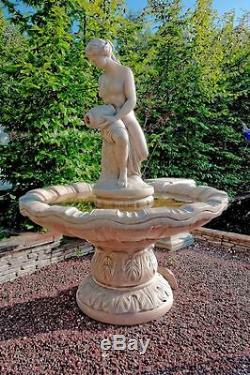 Large Garden Fountain Margherita Pouring Water Stone Waterworks 170x125 cm