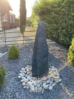 Large Garden Water Feature Stone Fountain Pebble Natural Slate Monolith 145cm