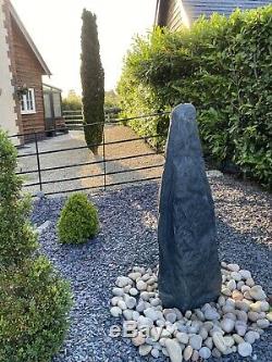 Large Garden Water Feature Stone Fountain Pebble Natural Slate Monolith 145cm