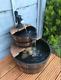 Large Garden Water Pump Outdoor Fountain Feature Wooden Patio Cascade Decor