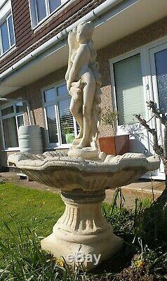 Large Italian Stone Bowled Garden Fountain with Water Feature Ornament