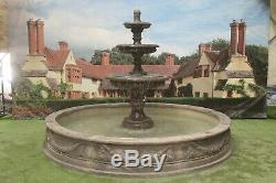 Large Lawrence Pool Surround 3 Tiered Edwardian Stone Garden Water Fountain