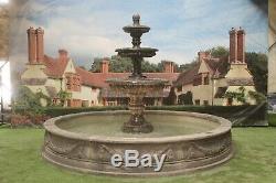 Large Lawrence Pool Surround 3 Tiered Edwardian Stone Garden Water Fountain