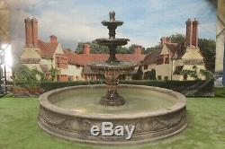 Large Lawrence Pool Surround 3 Tiered Edwardian Stone Garden Water Fountain