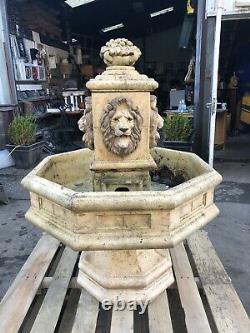 Large Lion Garden Water Fountain