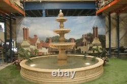 Large Mandarin Pool Surround 3 Tiered Dynasty Stone Garden Water Fountain Featur