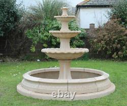 Large Neapolatin Pool Surround 3 Tiered Barcelona Stone Garden Water Fountain