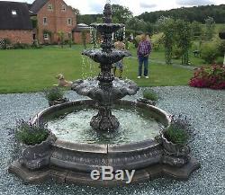 Large Neapolatin Pool Surround 3 Tiered Windsor Stone Garden Water Fountain