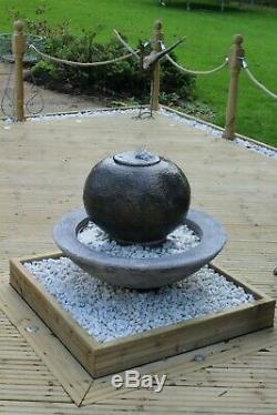 Large Patio Ball Fountain Garden Ornament Water Feature