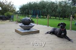Large Patio Ball Fountain Stone Garden Ornament Water Feature