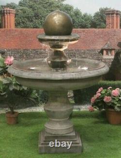 Large Regis Ball Fountain Stone Garden Ornament Water Feature Ornament Solar