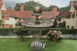 Large Regis Ball Fountain Stone Garden Ornament Water Feature Ornament Solar