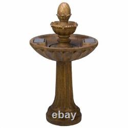 Large Solar Power Water Feature Garden Ornament Waterfall Fountain Bird Bath