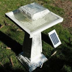 Large Solar Powered Outdoor Garden Water Fountain Feature Pond Bird Bath F1