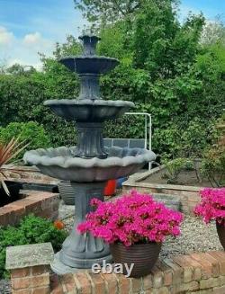 Large Stone 3 Tiered Barcelona Water Fountain Feature Garden Ornament