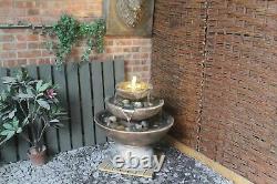 Large Stone Catinus Fountain Garden Ornament Patio Water Feature Self Contained