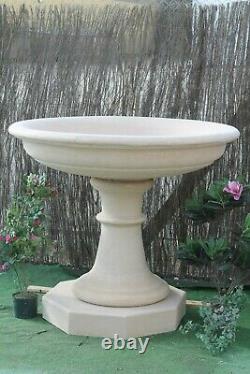 Large Stone Fountain Bowl And Pedastal Water Feature Garden Ornaments