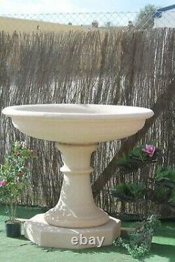 Large Stone Fountain Bowl And Pedastal Water Feature Garden Ornaments