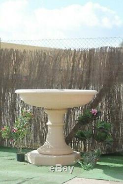 Large Stone Fountain Bowl And Pedastal Water Feature Garden Ornaments
