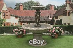 Large Stone Garden Water Fountain Feature 3 Grace Statue Ornament