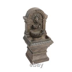 Lion Head Solar Powered Water Feature Outdoor Garden Fountain withWarm White Light Lion Head Solar Powered Water Feature Outdoor Garden Fountain withWarm White Light