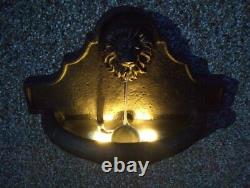 Lion's Head Water Feature LED Lighted Stone Effect Wall Mount Garden Fountain UK