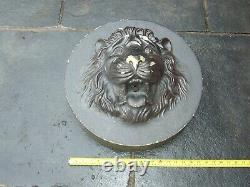 Lions Head Garden Water Feature Fountain Heavy Stone Terracotta