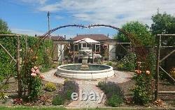 Lions Urn Garden Water Fountain, In Medium Chester Pool Surround Stone Feature